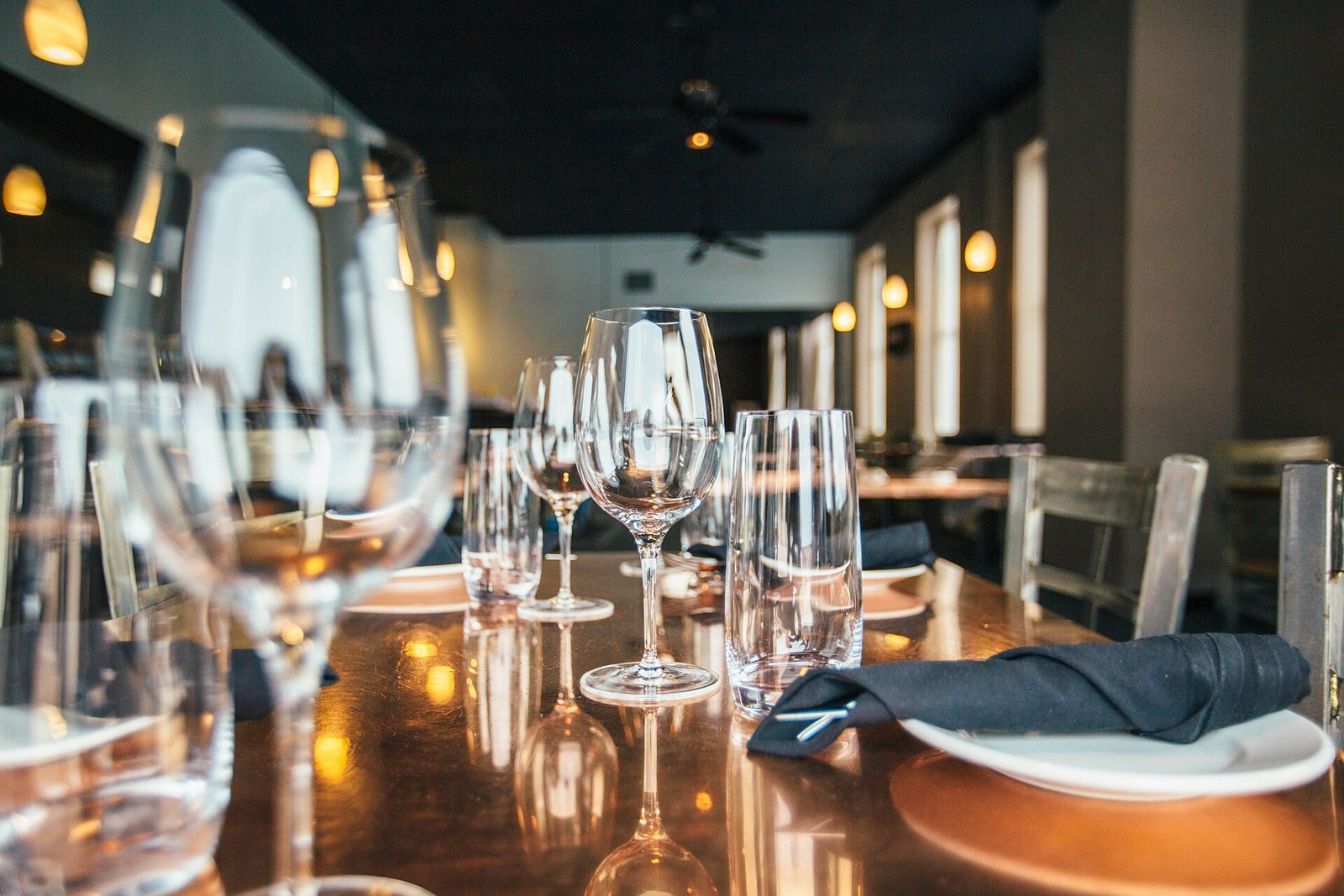 Elegant restaurant table set for fine dining etiquette