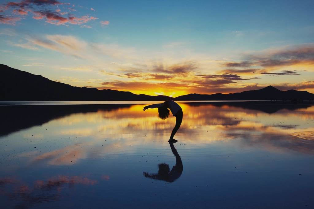 Morning yoga session during a wellness retreat